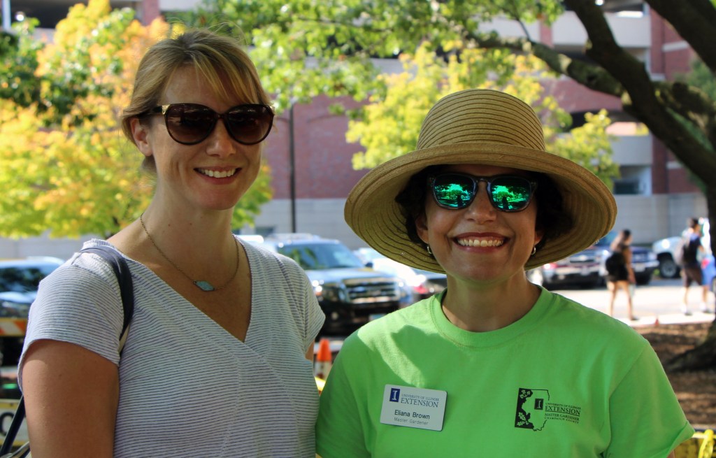 Catherine and Eliana at the rain garden installation fall 2019.