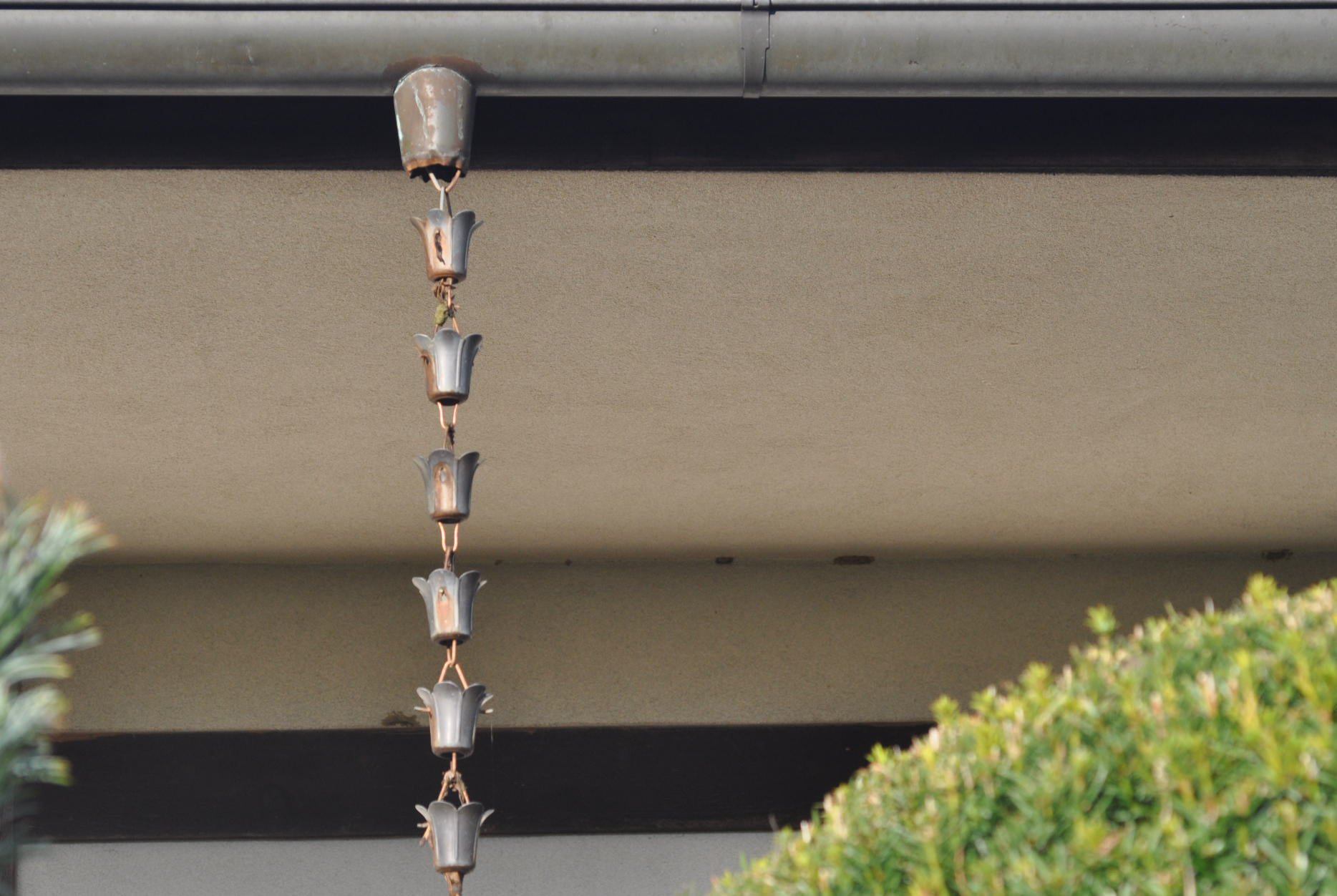 Rain chain at Japan House.