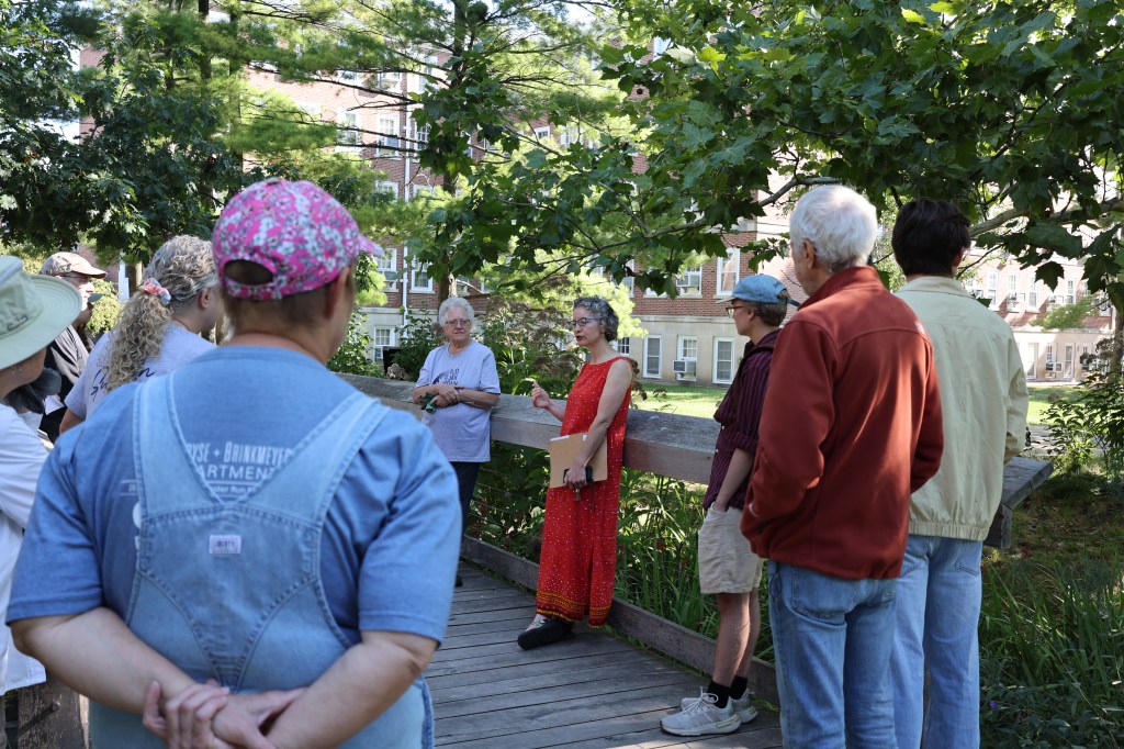 Assistant Professor and Wildlife Extension Specialist Joy O'Keefe talks to RORG volunteers during a mini-lesson on bats.